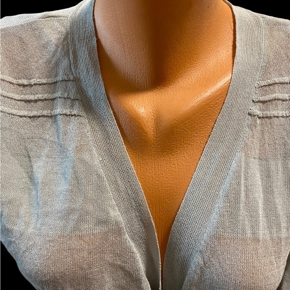 NEW Philomena Petti XL Long Sleeve Light Grey Open Front Cardigan Sweater NWT - Picture 6 of 15